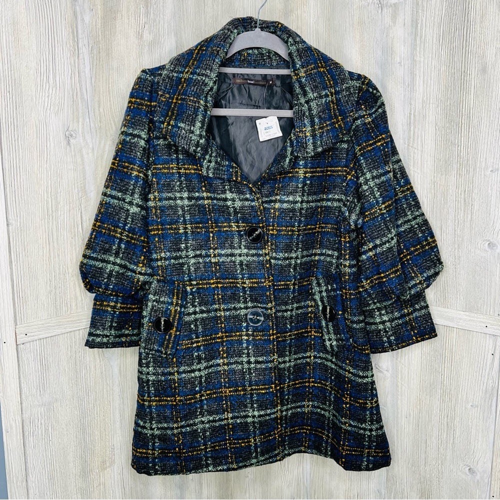 Anthropologie Hazel Tweed Pea Coat